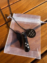 Ladda upp bild till gallerivisning, collier urne chat noir avec empreintes de pattes
