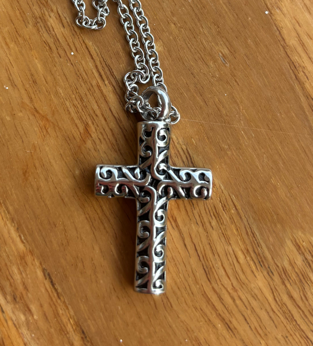 Gedenkanhänger Kreuz Asche
