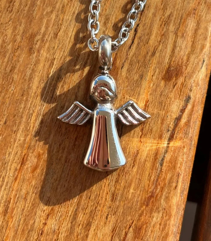 Collier Urne Ange Argenté - photo 1