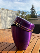 Ladda upp bild till gallerivisning, Urne Métal Œillet violette - photo 1
