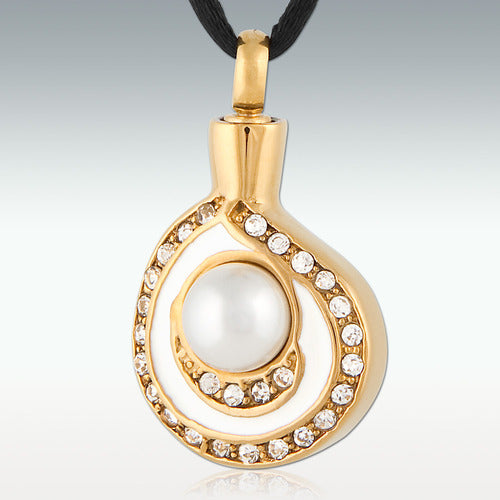 Asche Anhänger Gold Perle
