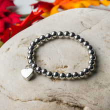 Lade das Bild in den Galerie-Viewer, bracelet funeraire avec motif coeur
