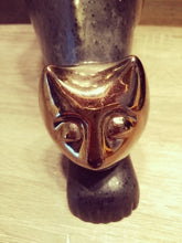 Lade das Bild in den Galerie-Viewer, Gold Head Cat Urn
