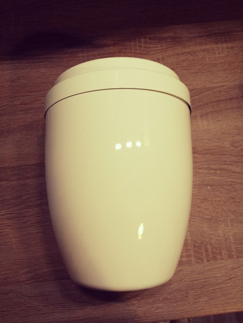 White Metal Cremation Urn